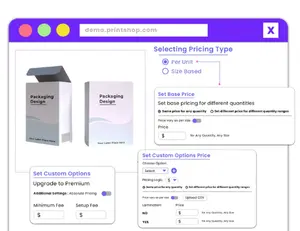 Pricing setup for box printing